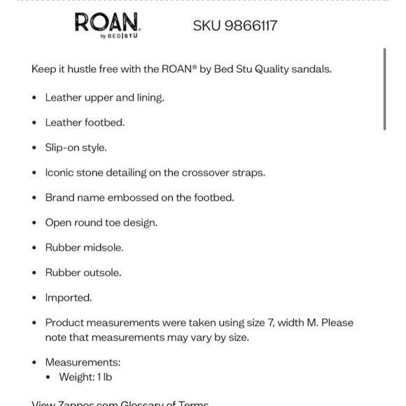 NEW Roan Bed Stu Beaded Slip On Sandals Beige Leather Lining Hand Made Size 7 - Picture 8 of 8